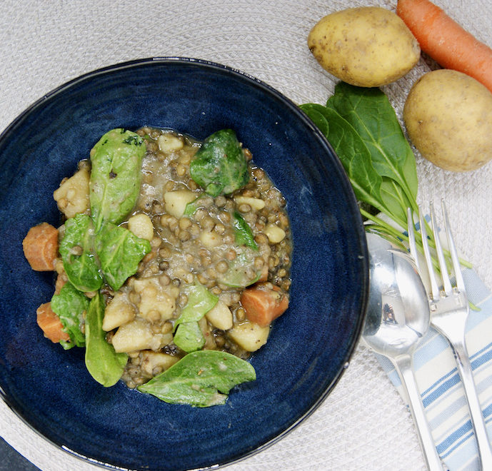 Ragoût de lentilles aux pommes de terre
