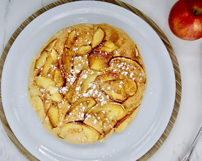 Gâteau sans four avec 1 œuf  et 1 fruit