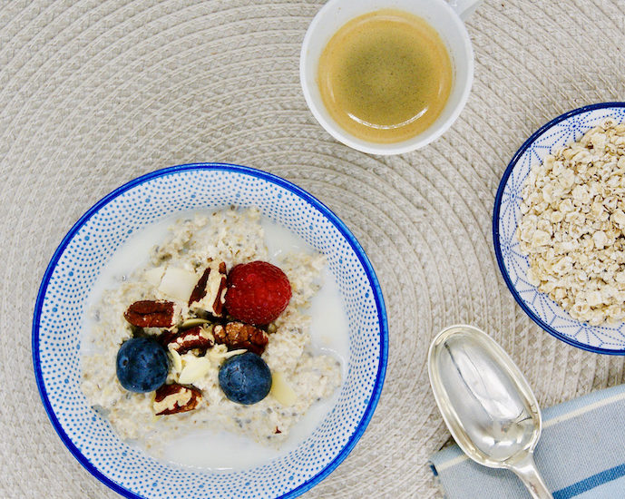 Overnight porridge aux petits fruits