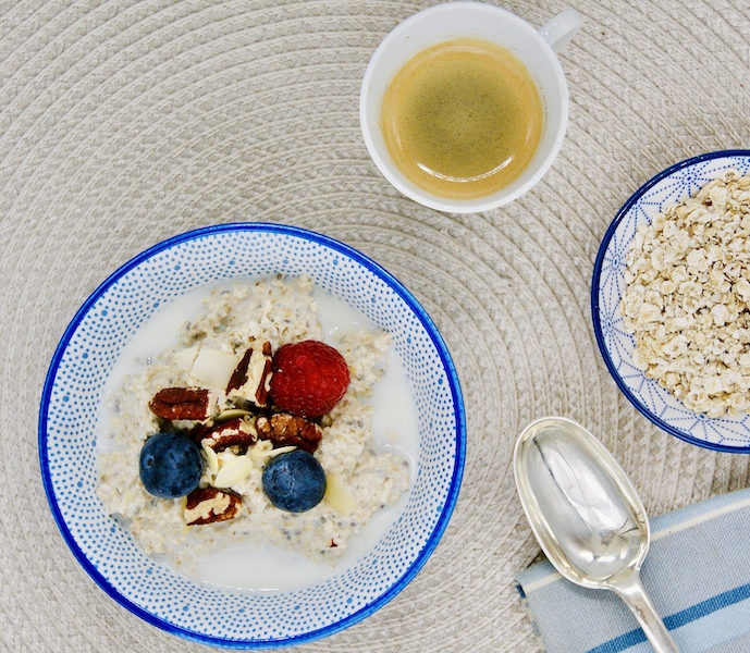 Overnight porridge aux petits fruits