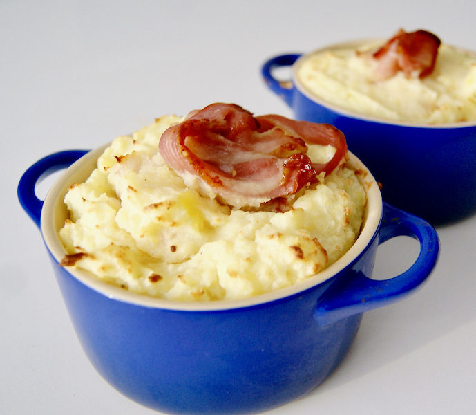 Cocotte soufflée de pommes de terre aux lardons