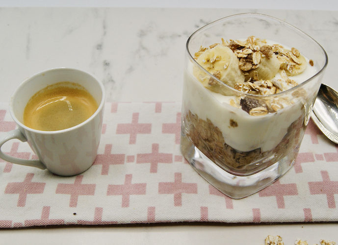 Overnight porridge au café
