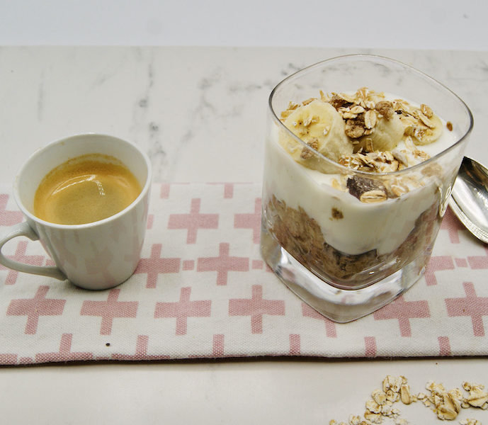 Overnight porridge au café