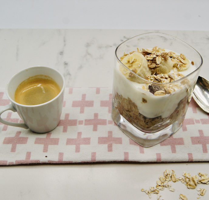 Overnight porridge au café