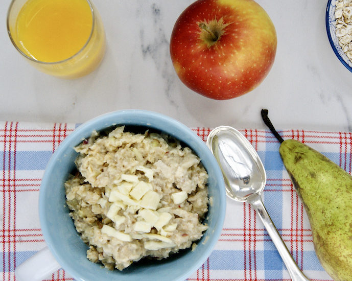 Porridge à la pomme et à la poire