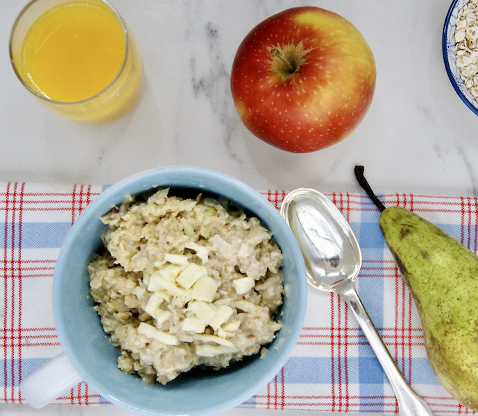 Porridge à la pomme et à la poire
