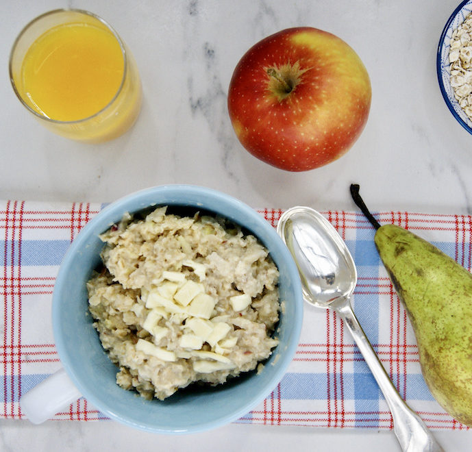 Porridge à la pomme et à la poire