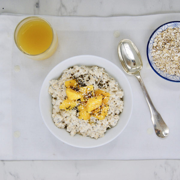 Overnight porridge à la noix de coco