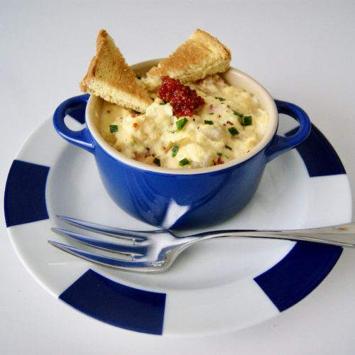 Oeufs brouillés fines herbes et saumon