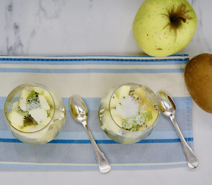 Verrine de kiwis et de pommes