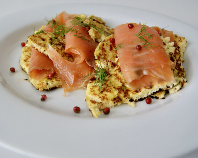 Frittata au basilic et saumon fumé