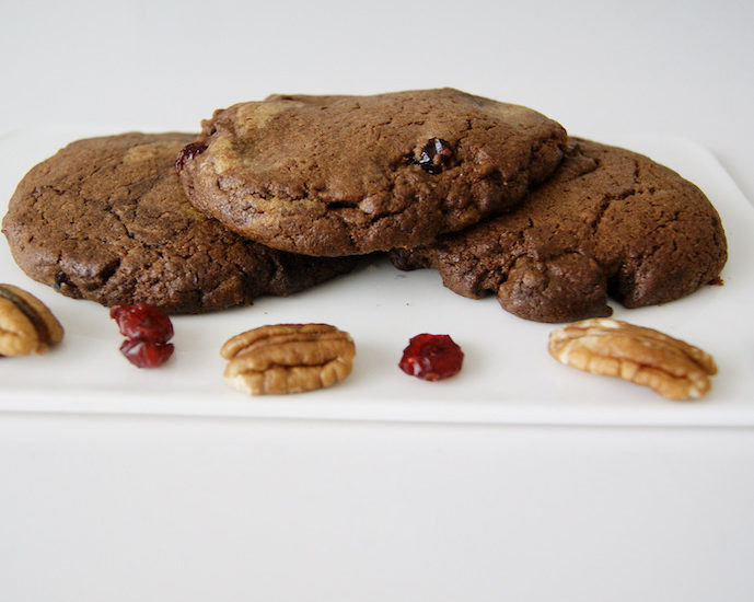 Cookies aux noix et airelles séchées