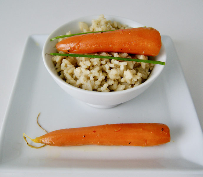Risotto parfumé au thé noir et à la vanille