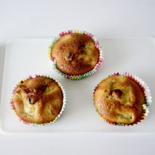 Muffins choco-rhubarbe