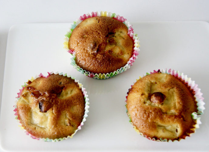 Muffins choco-rhubarbe