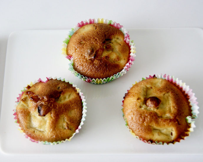 Muffins choco-rhubarbe