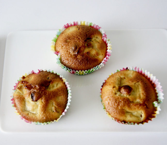 Muffins choco-rhubarbe