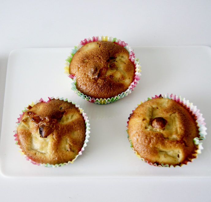 Muffins choco-rhubarbe