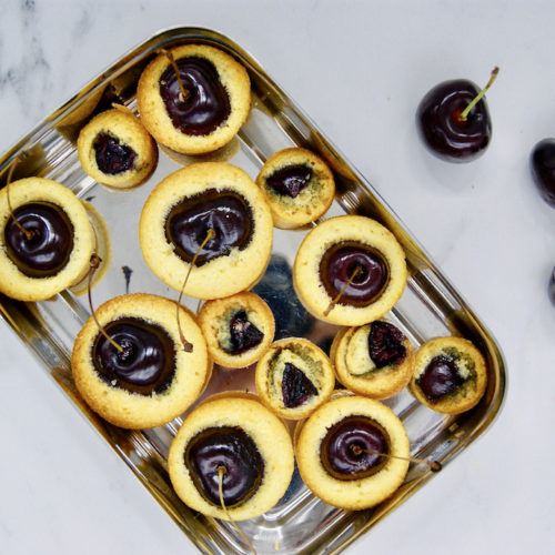 Financiers polenta aux cerises