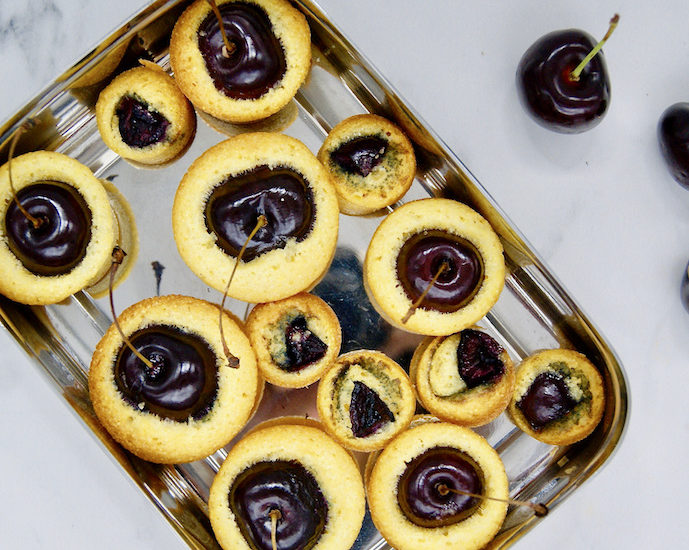 Financiers polenta aux cerises