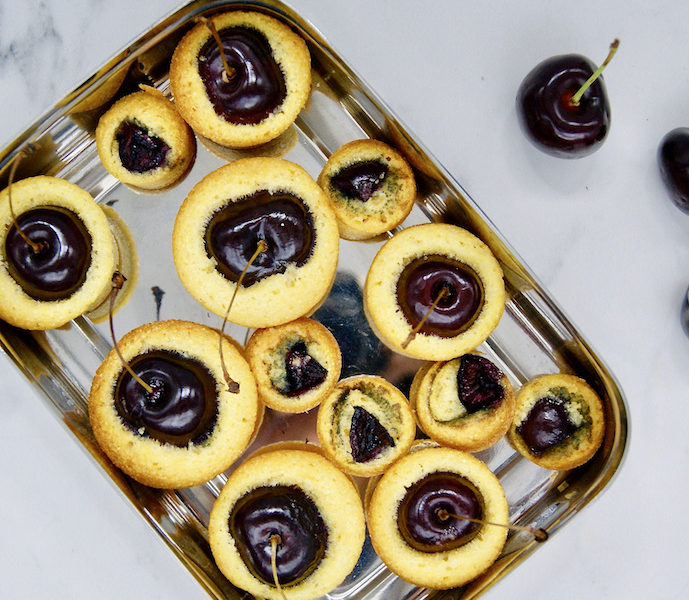 Financiers polenta aux cerises