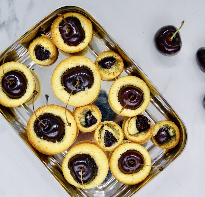 Financiers polenta aux cerises