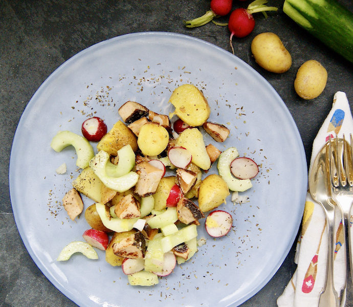 Pommes de terre et cervelas en folie