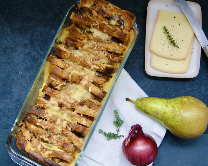 Pain gratiné au fromage de raclette