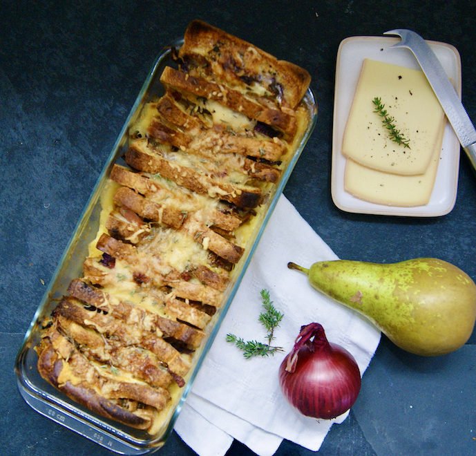 Pain gratiné au fromage de raclette