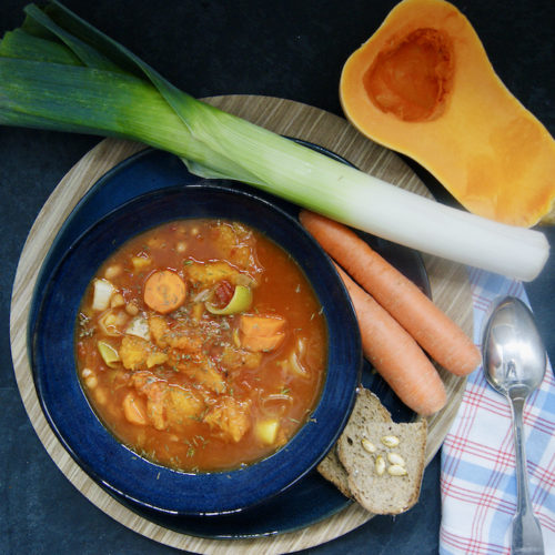 Soupe-repas d&rsquo;hiver aux haricots blancs