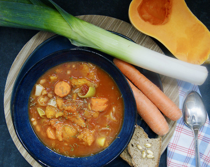 Soupe-repas d&rsquo;hiver aux haricots blancs