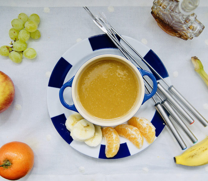 Fondue à l&rsquo;érable et au gingembre