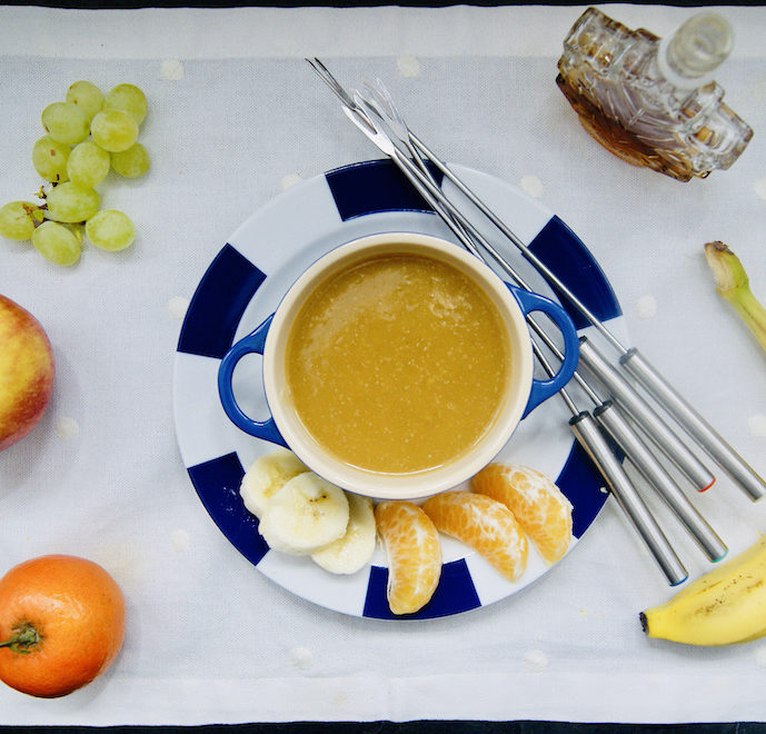 Fondue à l&rsquo;érable et au gingembre