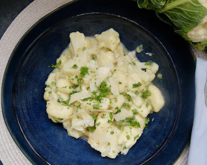 Gnocchi au chou-fleur poêlé