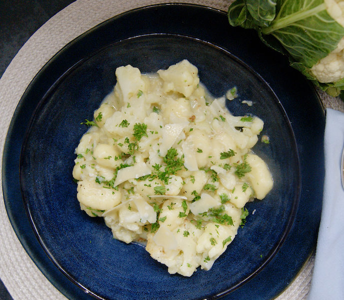 Gnocchi au chou-fleur poêlé
