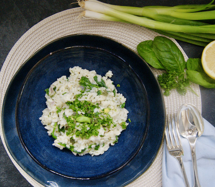 Risotto verde et gremolata