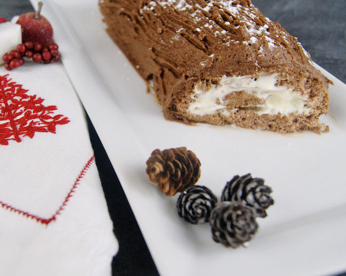 Bûche de Noël parfumée à l&rsquo;orange