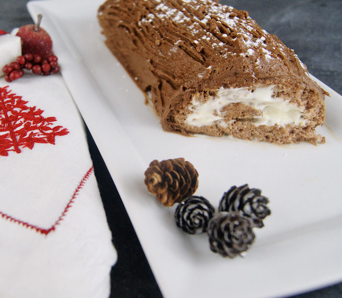 Bûche de Noël parfumée à l&rsquo;orange