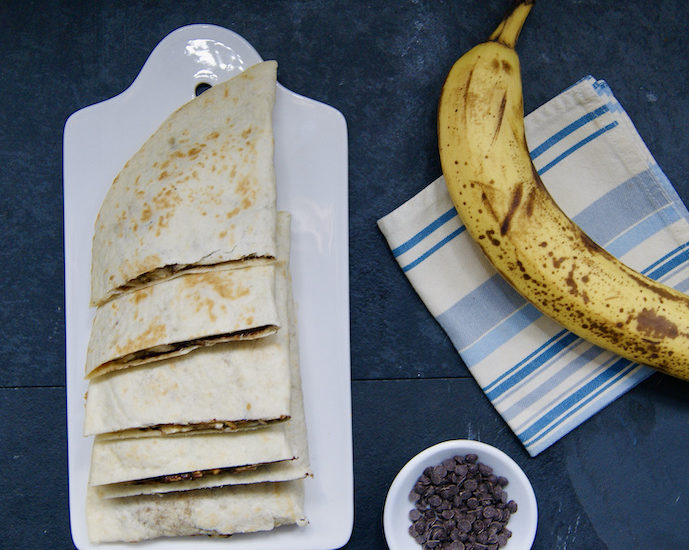 Quesadillas sucrées à la banane