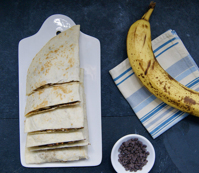 Quesadillas sucrées à la banane