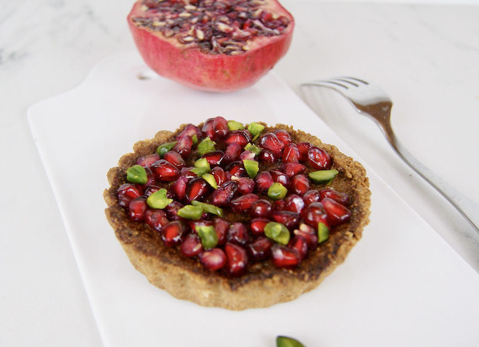 Tartelette pistache et grenade