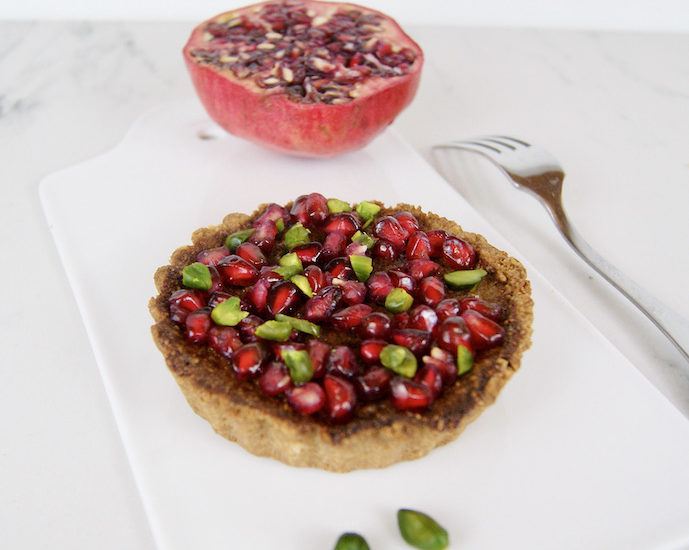 Tartelette pistache et grenade