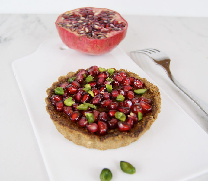 Tartelette pistache et grenade