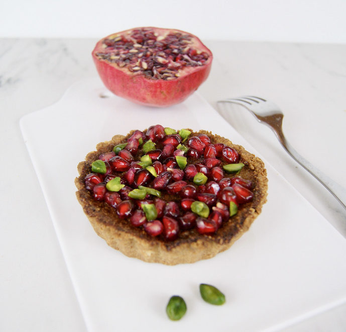 Tartelette pistache et grenade