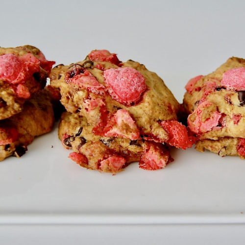 Cookies aux pralines et deux chocolats