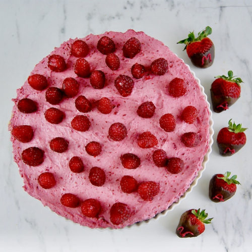 Gâteau à la mousse de framboises