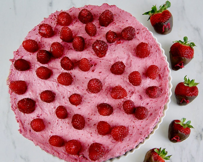 Gâteau à la mousse de framboises