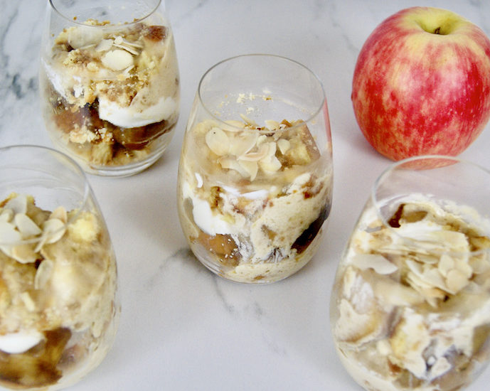 Pommes caramélisées et crème de mascarpone