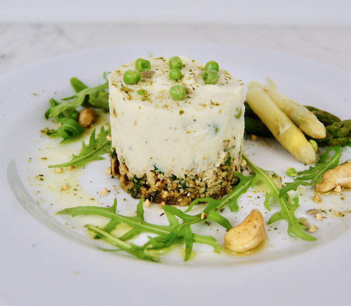 Cheesecake aux asperges blanches