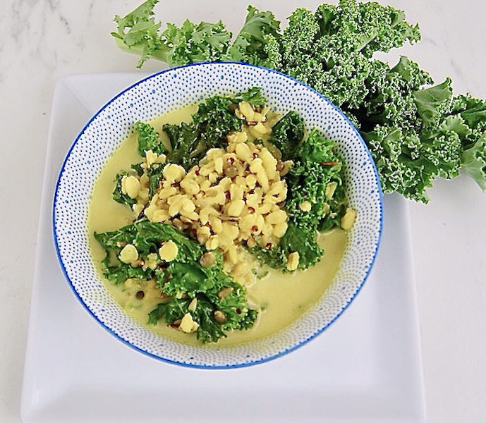 Quinoa au chou kale et curcuma